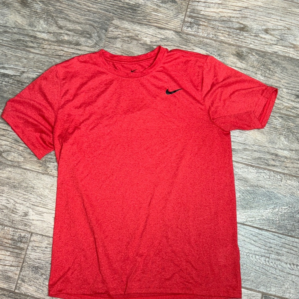 Nike Men's  Red Dri-Fit Short Sleeve Tee